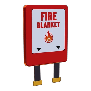 Cartoon fire blanket