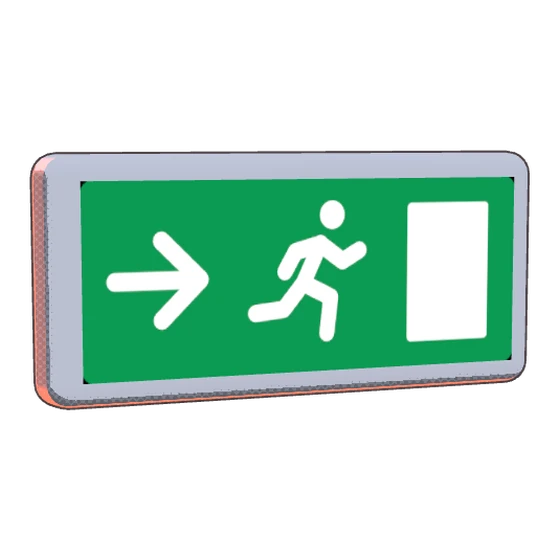 Cartoon exit sign