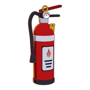 Cartoon fire extinguisher
