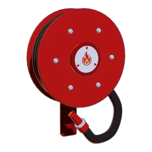 Cartoon fire hose reel